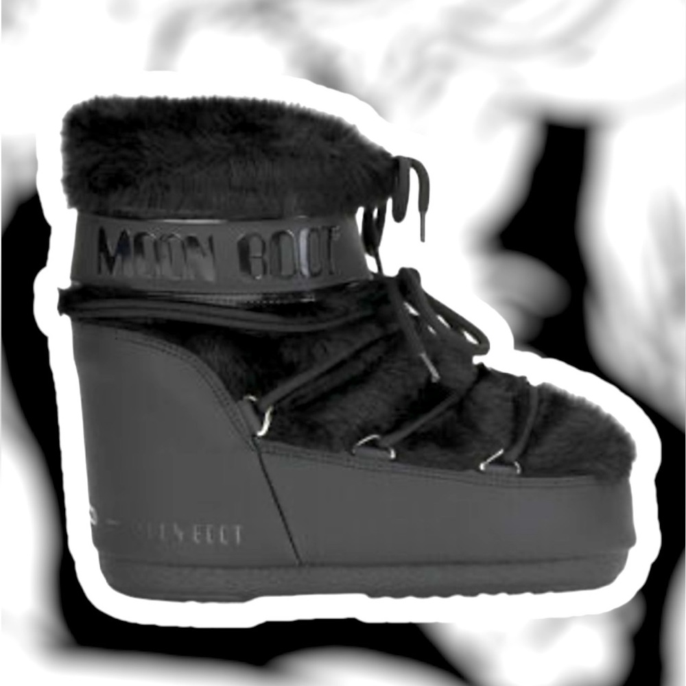 Moon Boots - faux fur (Black)
